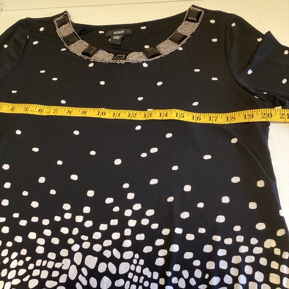 ALFANI Black and white tunic/mini dress size L - Picture 9 of 10